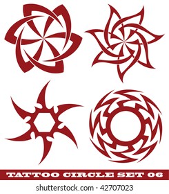 vector set: templates for tattoo and design in the form of the sun on different topics