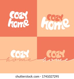 Vector set of text illustrations for the decor of home furnishings and home accessories stores.