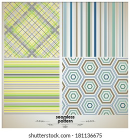 vector set of textile seamless patterns - backgrounds collection