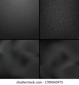 Vector set of textile textures.