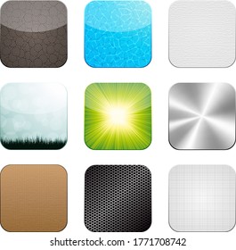 Vector set of texutred apps.