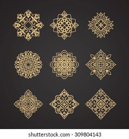 Vector set of thai art design