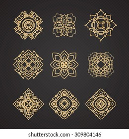 Vector set of thai art design