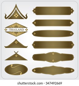 Vector Set Of Thai Border And Frame Design 