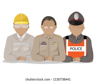 vector set of thai government officer character thailand cave rescuve,vector