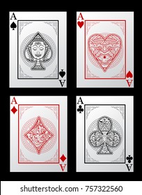 Vector set of thai tradition playing card and icon with decorative ornament