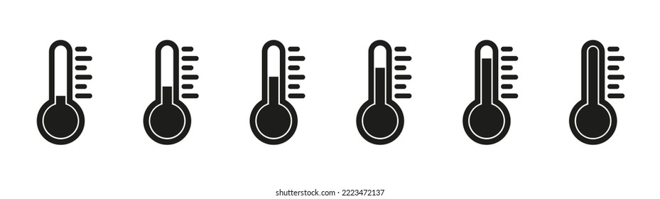 Vector set thermometer showing the temperature. vector illustration eps10