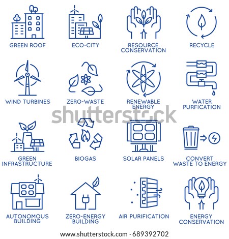 Vector set of thin linear 16 icons related to technology for intelligent urbanism, smart city and urban development. Mono line pictograms and infographics design elements - part 4