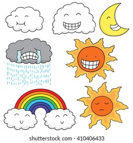 vector set of things in the sky