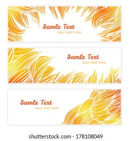 Vector set of three banners