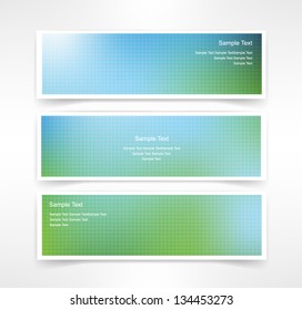 Vector set of three header designs business