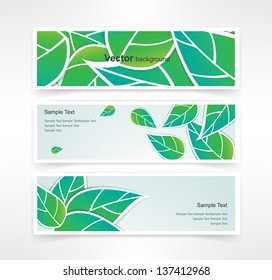 Vector set of three header designs business