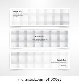 Vector set of three header designs business