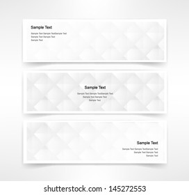 Vector set of three header designs business