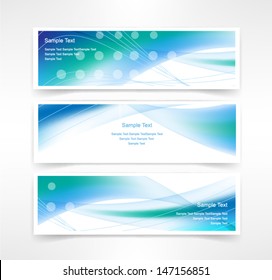 Vector set of three header designs business 