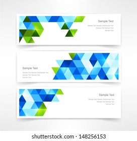 Vector set of three header designs business 