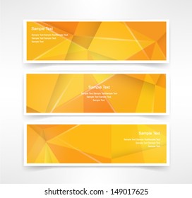 Vector set of three header designs business 