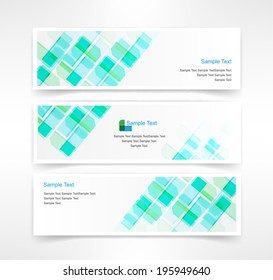 Vector set of three header designs business