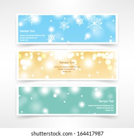 Vector set of three header sun designs business