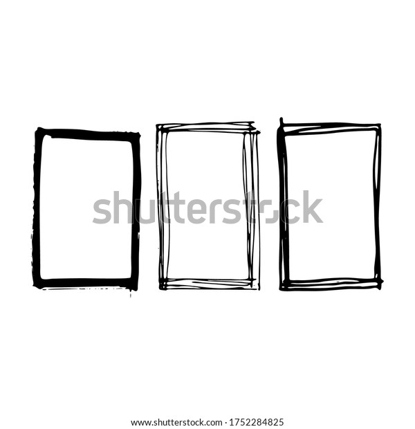 Vector Set Three Rectangles Objects Upright Stock Vector (Royalty Free ...