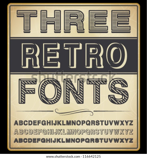 Vector Set: Three Vintage
Fonts