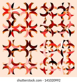 Vector set of tile patterns