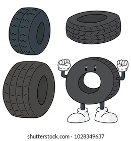 vector set of tires