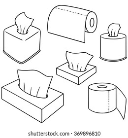 vector set of tissue paper
