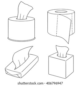 vector set of tissue paper