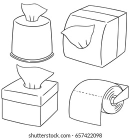 vector set of tissue paper