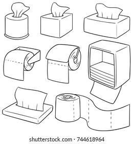 vector set of tissue paper