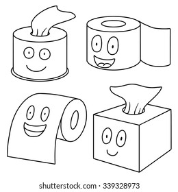 vector set of tissue paper cartoon