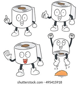 vector set of tissue paper cartoon