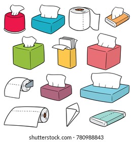 vector set of tissue papers