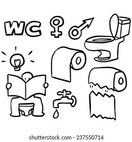 vector set of toilet icon