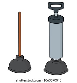 vector set of toilet rubber pump