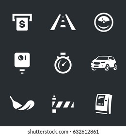 Vector Set of Toll Road Icons.