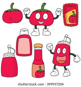 vector set of tomato and tomato sauce