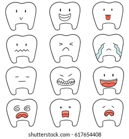 vector set of tooth