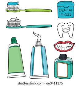 vector set of tooth care 