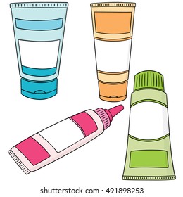 vector set of topical cosmetic and topical medicine