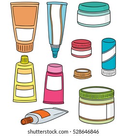 vector set of topical cosmetic and topical medicine