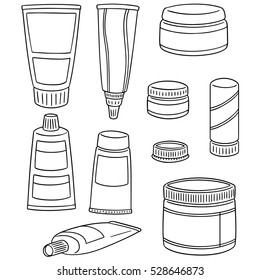 vector set of topical cosmetic and topical medicine