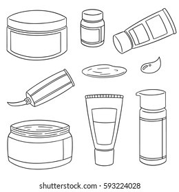 Vector Set Topical Cosmetic Topical Medicine Stock Vector (Royalty Free ...