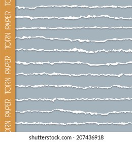  Vector set of torn paper banners with space for text