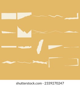vector set of torn paper layers vector illustrations