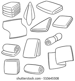 Vector set of towel
