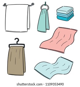 Vector set of towels