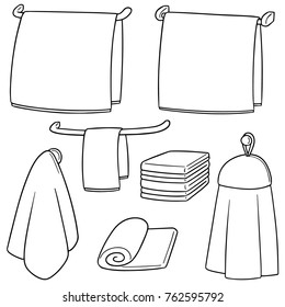 Vector set of towels