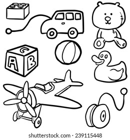 vector set of toy